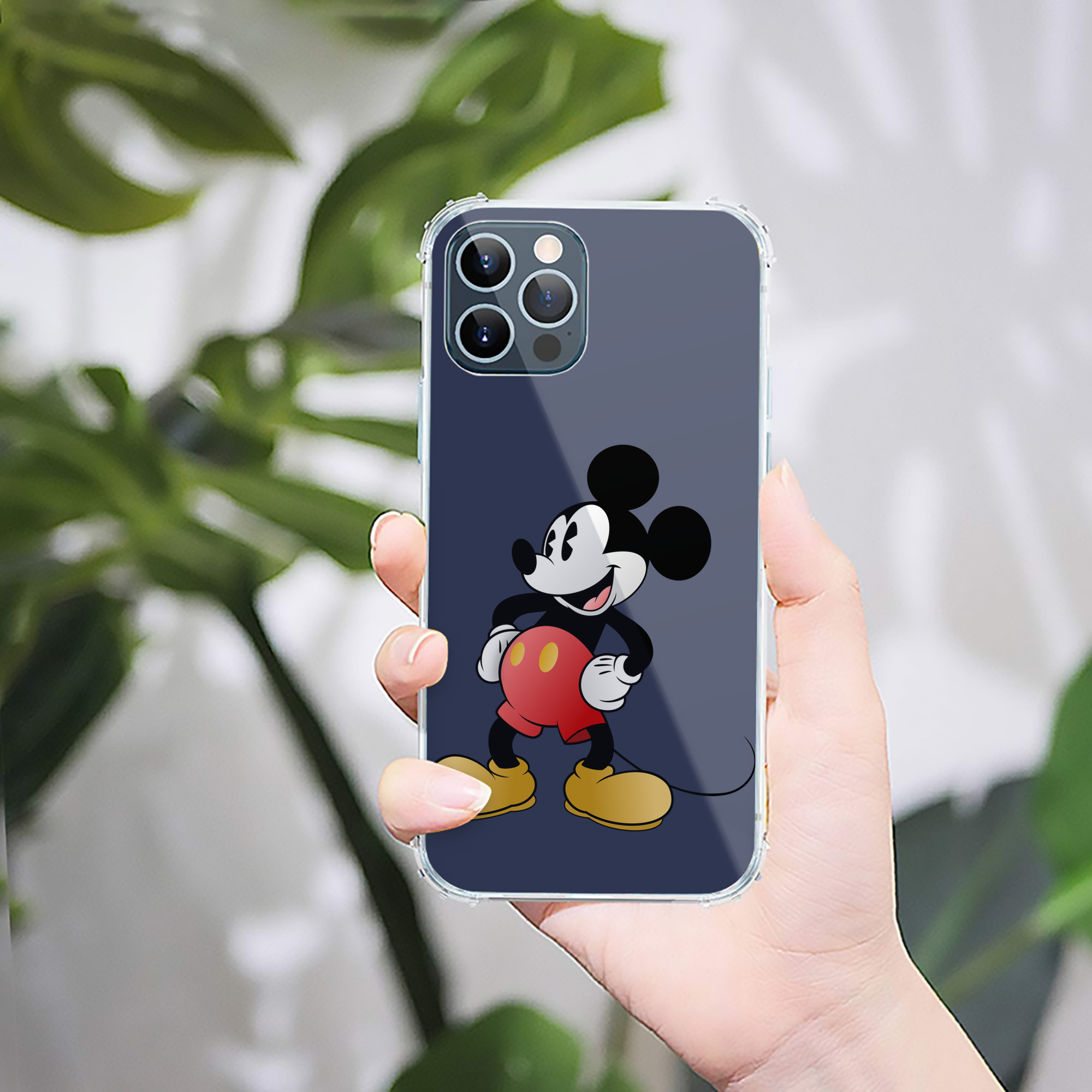 （画像用） ミッキーマウス Mickey Mouse 【iPhone 12シリーズ対応】透明スマホケース（クリアソフトケース）